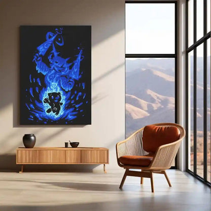 Anime Metal Poster | The Water Samurai Within | Honor Awakening Pokemon Metal Frame Inner Discipline, Warrior Spirit & Silent Power Wall Art - TURTLEWINGS 