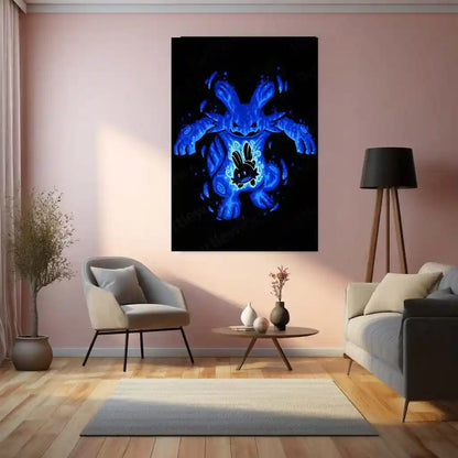 Anime Metal Poster | The Waterkip Within | Primal Awakening Pokemon Metal Frame Inner Power, Unbreakable Growth & Silent Strength Wall Art - TURTLEWINGS 