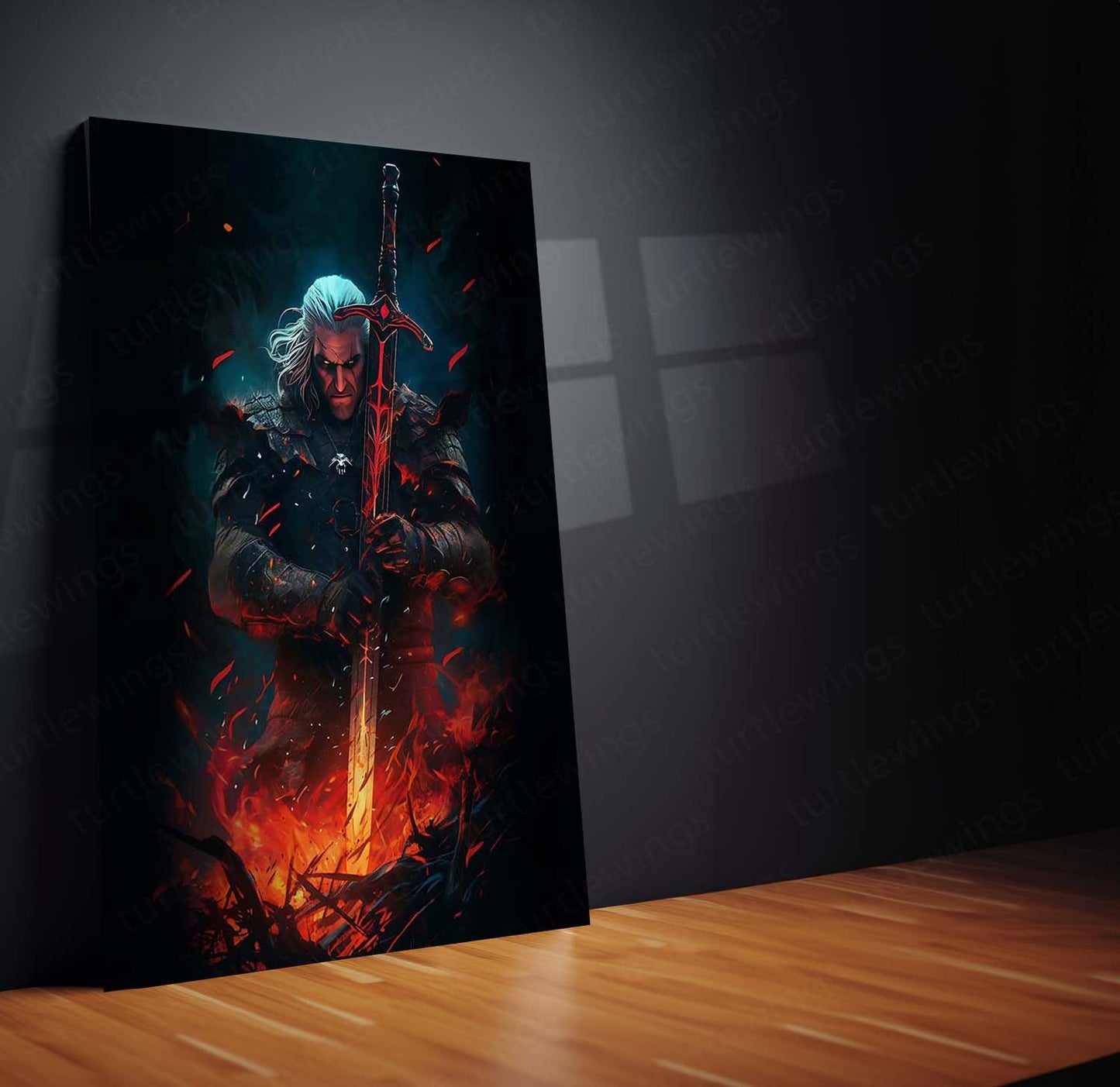 The Witcher Metal Frame | Geralt of Rivia Wall Art | Premium HD Metal Poster