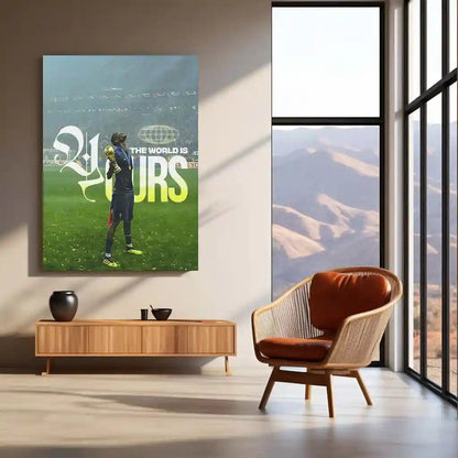 Quote Metal Poster | Paul Pogba – The World Is Yours Metal Frame Elite Football Confidence Wall Art | Champion Mindset Soccer Quote Metal Poster - TURTLEWINGS