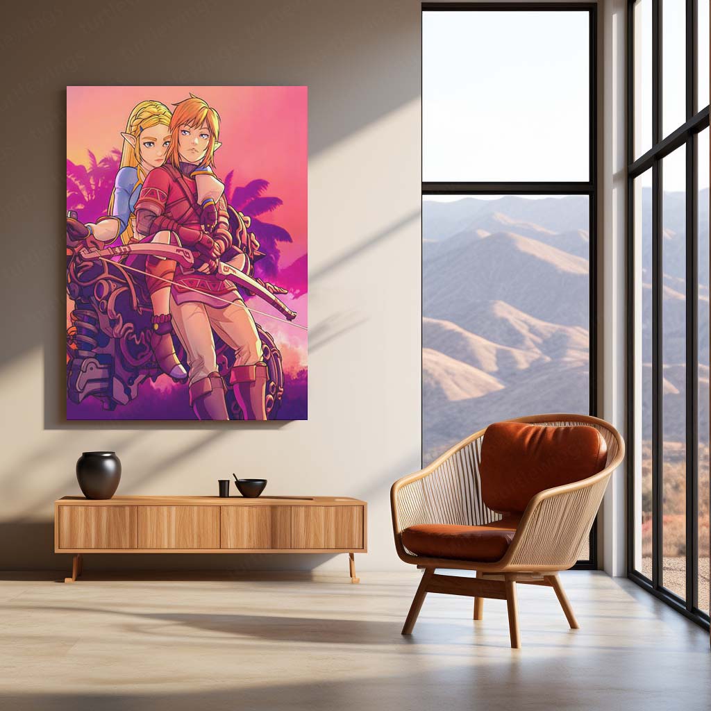 Anime Metal Poster | The Legend of Zelda – The Hero’s Quest | Timeless Adventure Metal Frame Poster