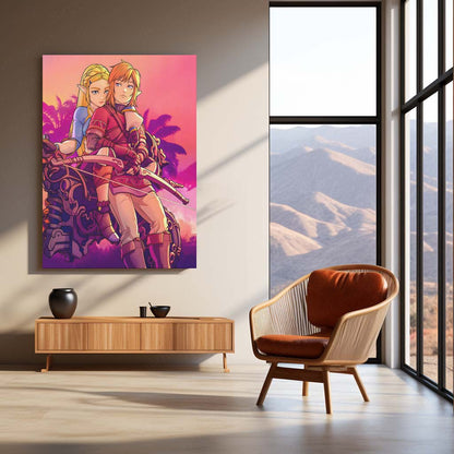 Anime Metal Poster | The Legend of Zelda – The Hero’s Quest | Timeless Adventure Metal Frame Poster