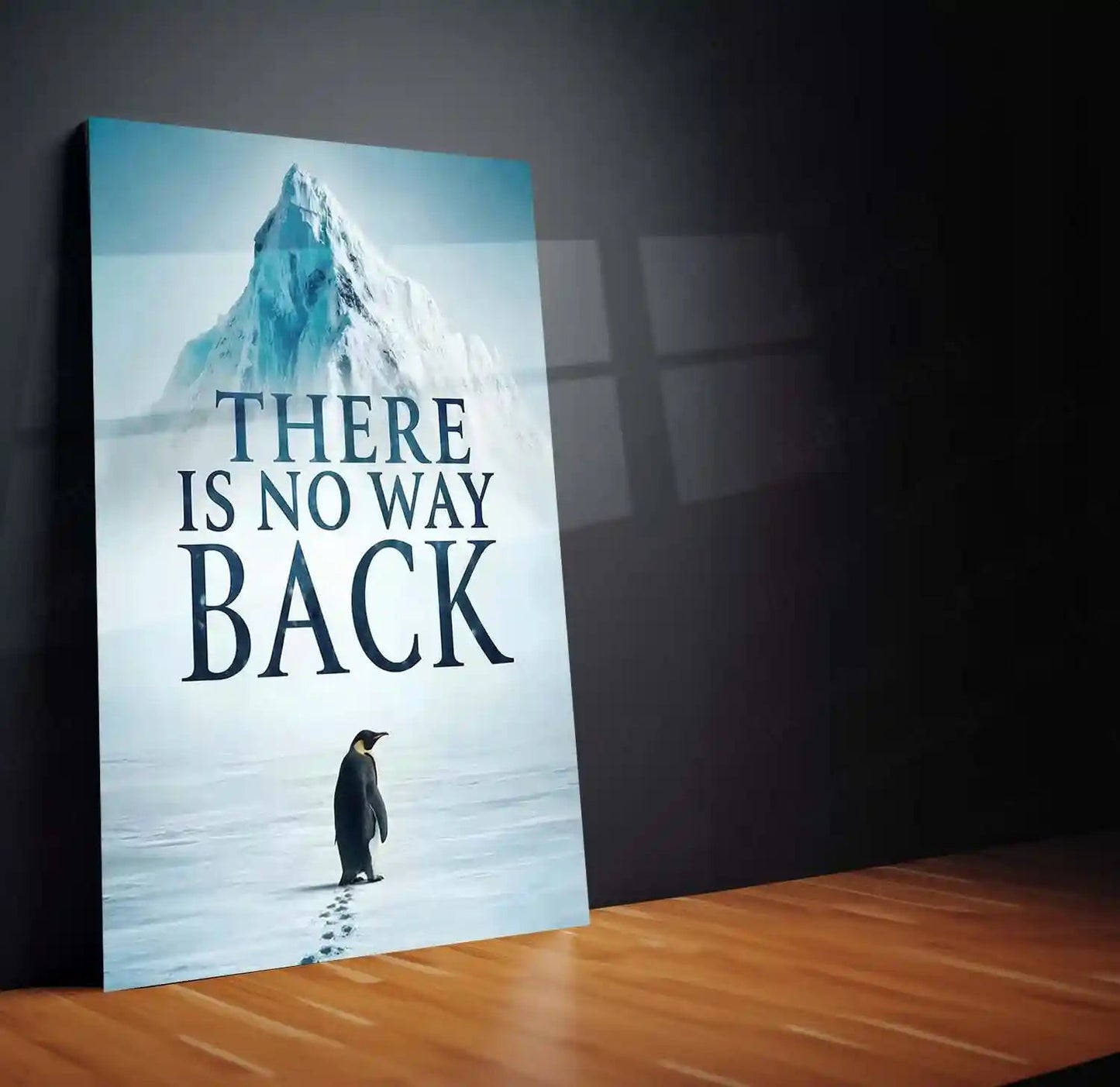 Quote Metal Poster | There Is No Way Back | Determination Motivation Wall Art | Ambition & Persistence Metal Frame - TURTLEWINGS