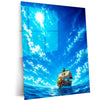 Anime Metal Poster | Thousand Sunny Ocean Voyage Metal Poster | One Piece Anime Wall Art | Premium Aluminum Print
