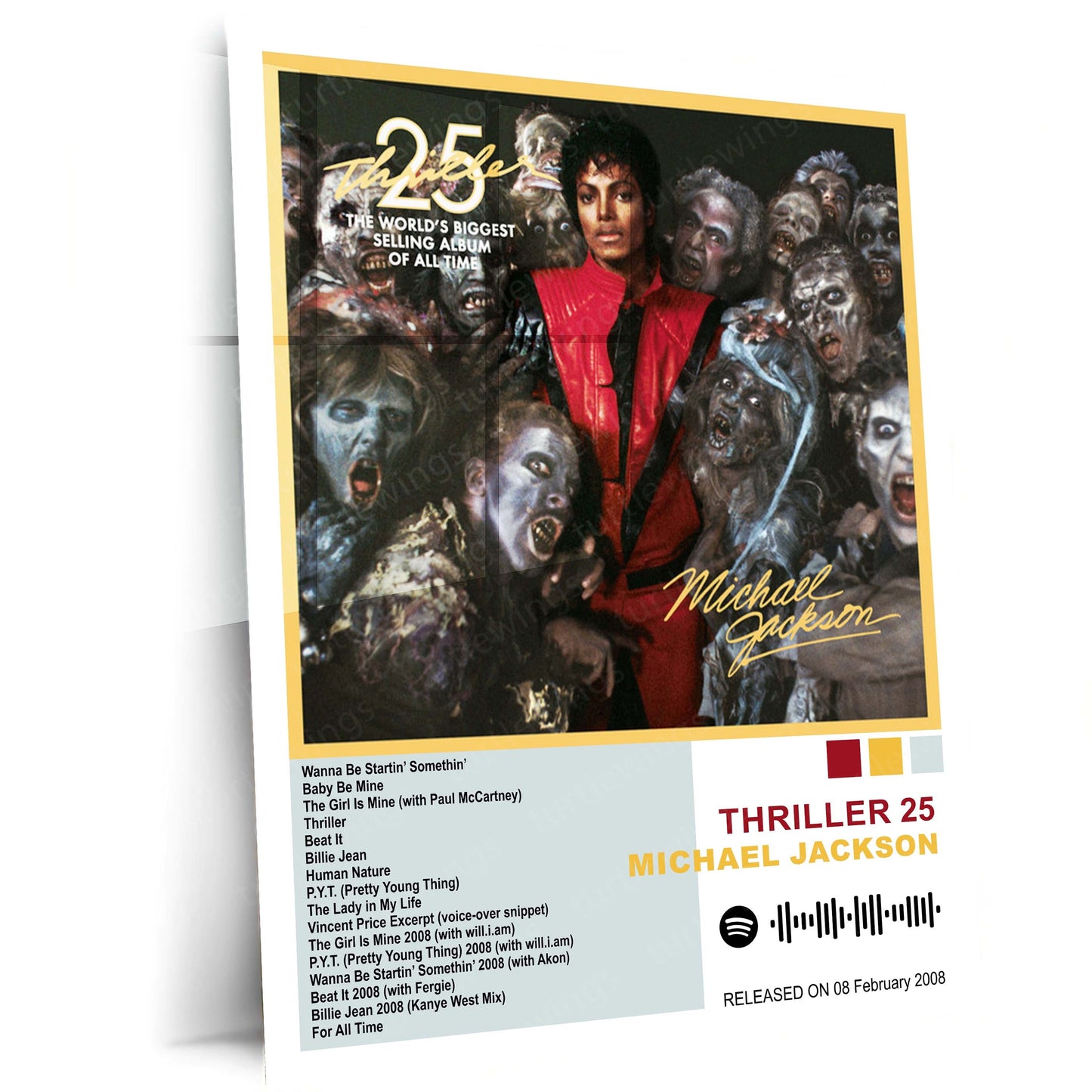 Michael Jackson – Complete Album Collection | Set of 10 | Set of 8 | Set of 4 | Premium Metal Poster Set