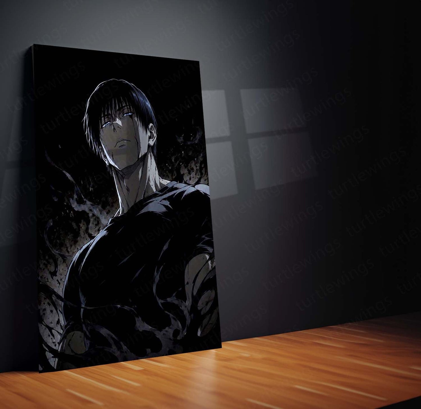 Toji Fushiguro Phantom Strength Metal Poster | Dark Anime Wall Art | Jujutsu Kaisen Inspired