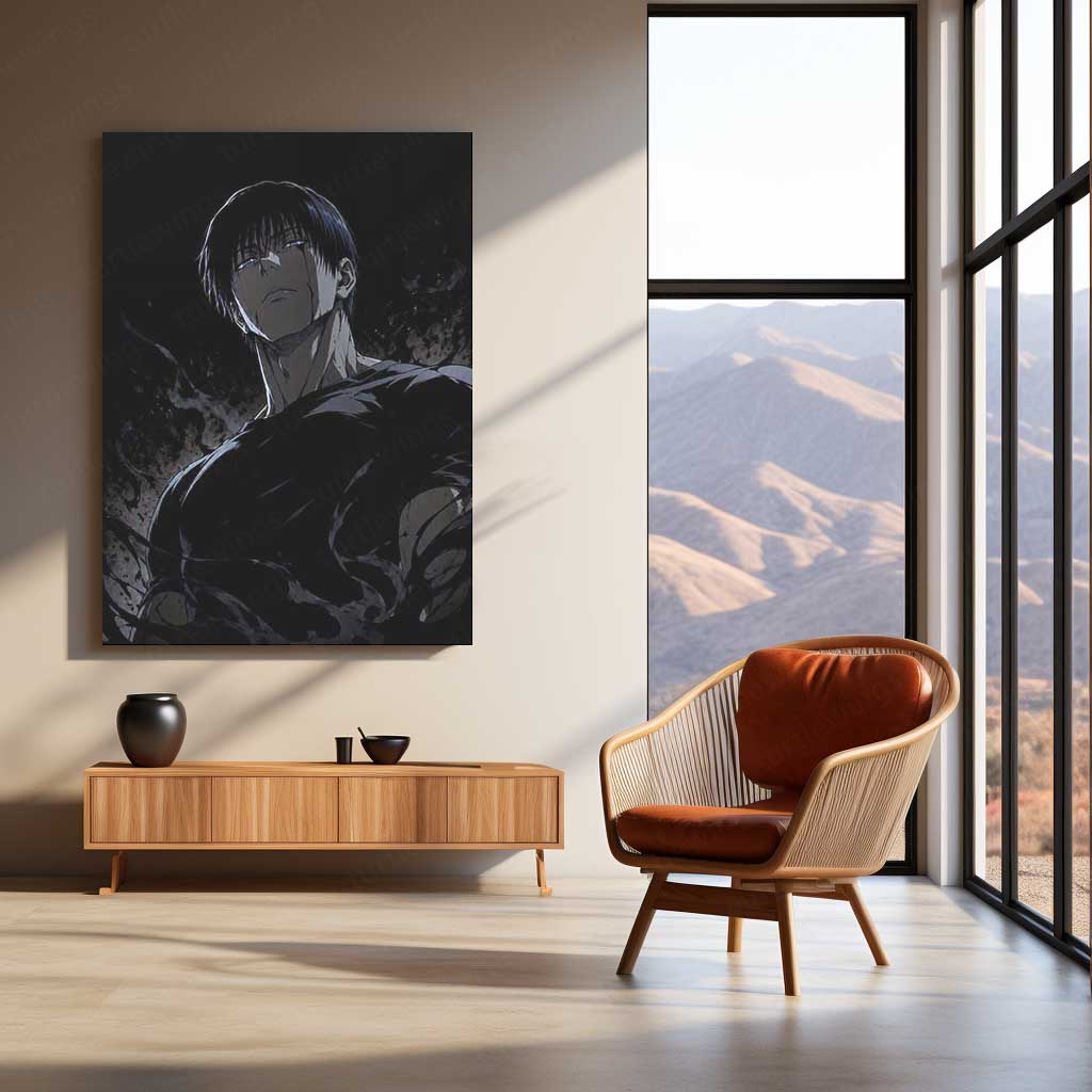 Toji Fushiguro Phantom Strength Metal Poster | Dark Anime Wall Art | Jujutsu Kaisen Inspired