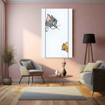 Tom and Jerry Metal Poster – Classic Cartoon Chaos 2 - TURTLEWINGS