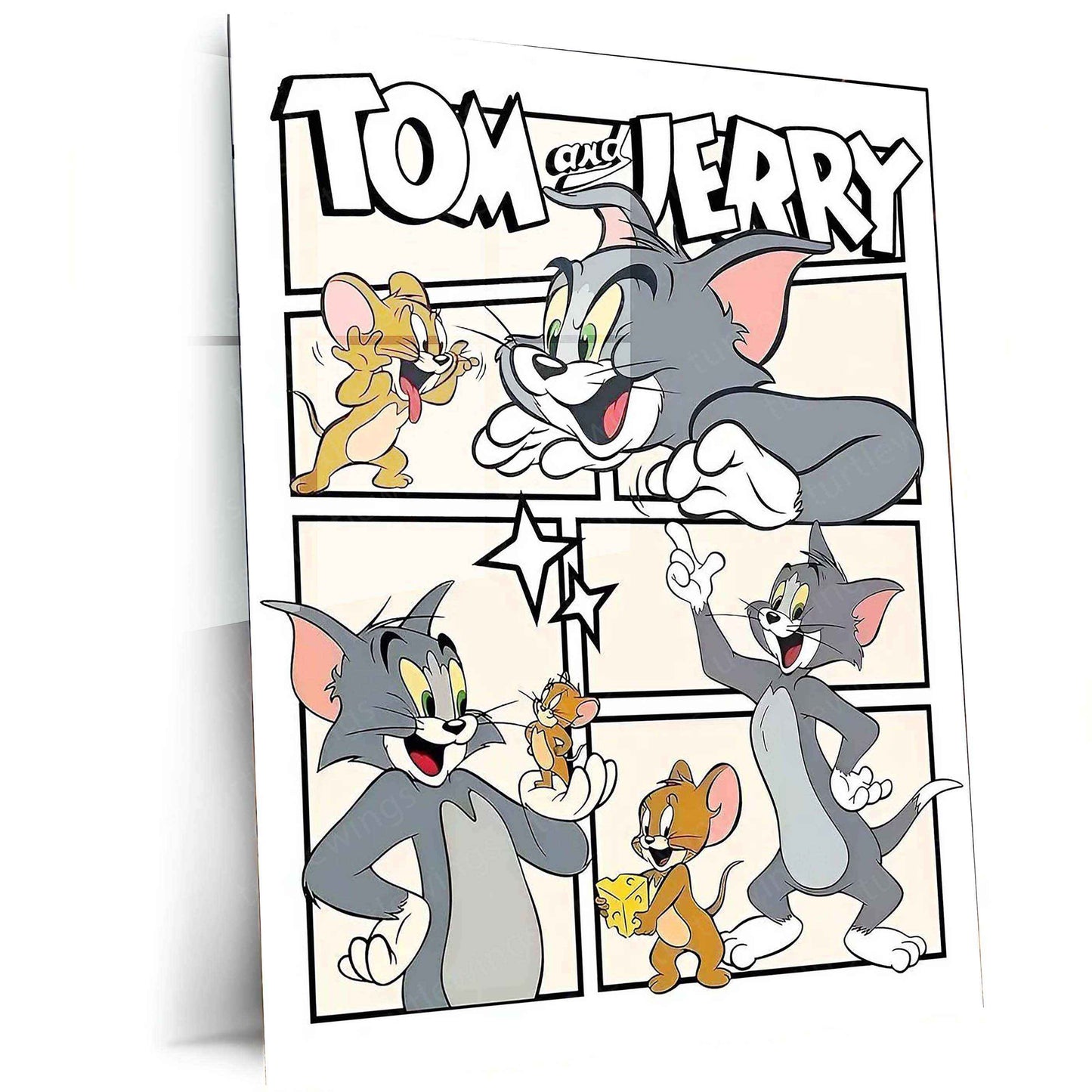 Tom and Jerry Metal Poster – Classic Cartoon Chaos 1 - TURTLEWINGS