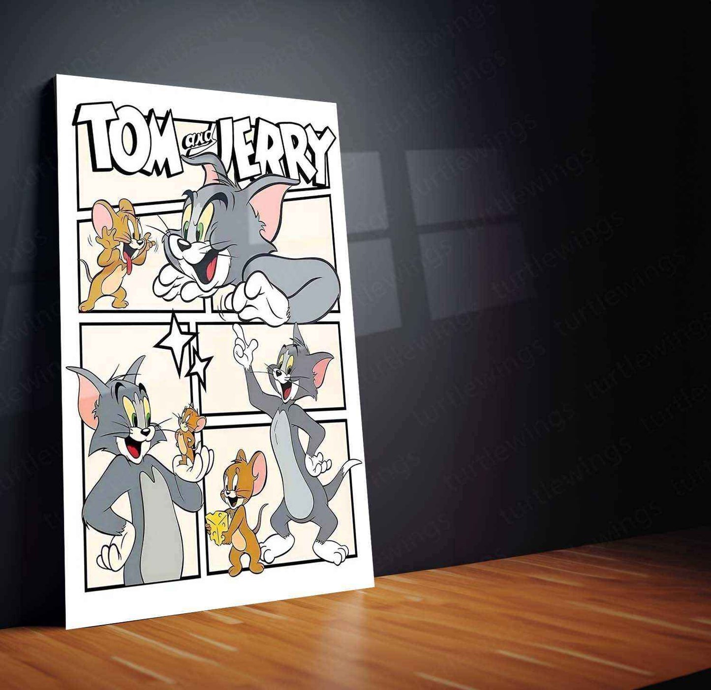 Tom and Jerry Metal Poster – Classic Cartoon Chaos 1 - TURTLEWINGS