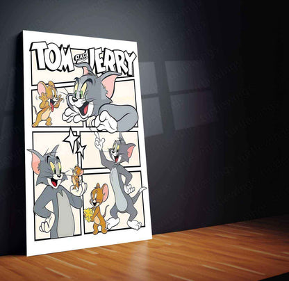 Tom and Jerry Metal Poster – Classic Cartoon Chaos 1 - TURTLEWINGS