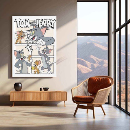 Tom and Jerry Metal Poster – Classic Cartoon Chaos 1 - TURTLEWINGS
