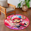 Tony Tony Chopper Round Flat Rug | One Piece Anime Circle Floor Mat | Anti-Slip 3 mm Absorbent Flat Rug for Bedroom, Gaming Room & Anime Decor