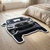 Toyota Fortuner Front View Floor Mat | Anti-Slip 3mm Absorbent SUV Design Flat Rug | Easy Clean Waterproof Floor Mat for Home, Office & Garage