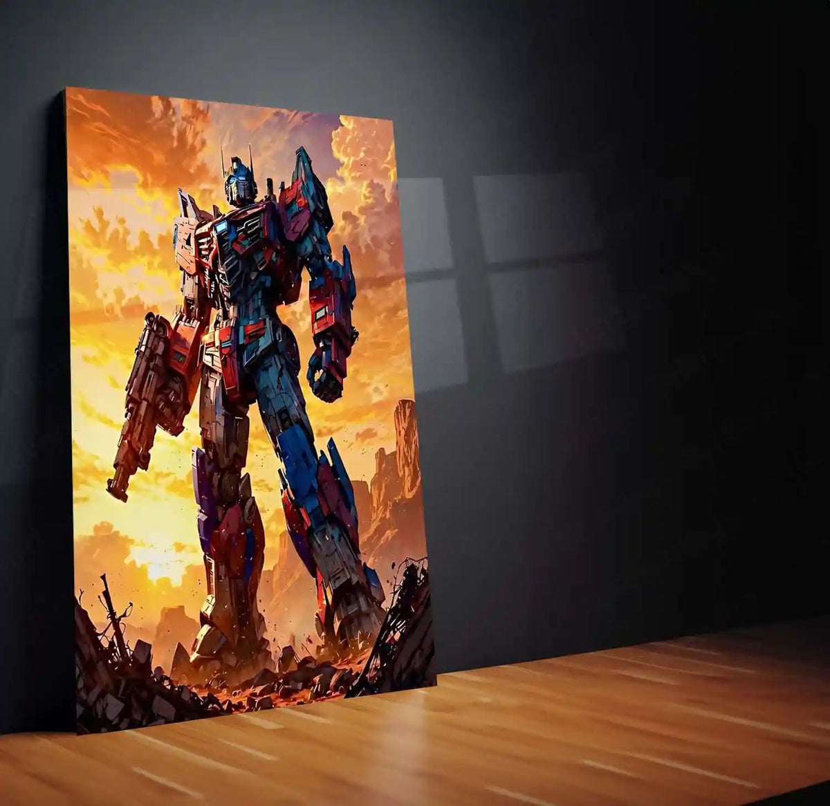 Transformers Rise of Cybertron Poster – Optimus Prime Heroic Stance | Legendary Metal Frame - TURTLEWINGS