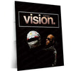 Quote Metal Poster | Lewis Hamilton – Trust Your Vision Metal Frame Unshakeable Belief & Elite Focus Wall Art | Championship Mindset Quote Metal Poster