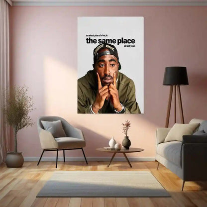 Quote Metal Poster | Tupac Amaru Shakur – The Same Place as Last Year | Growth Mindset Metal Poste - TURTLEWINGS