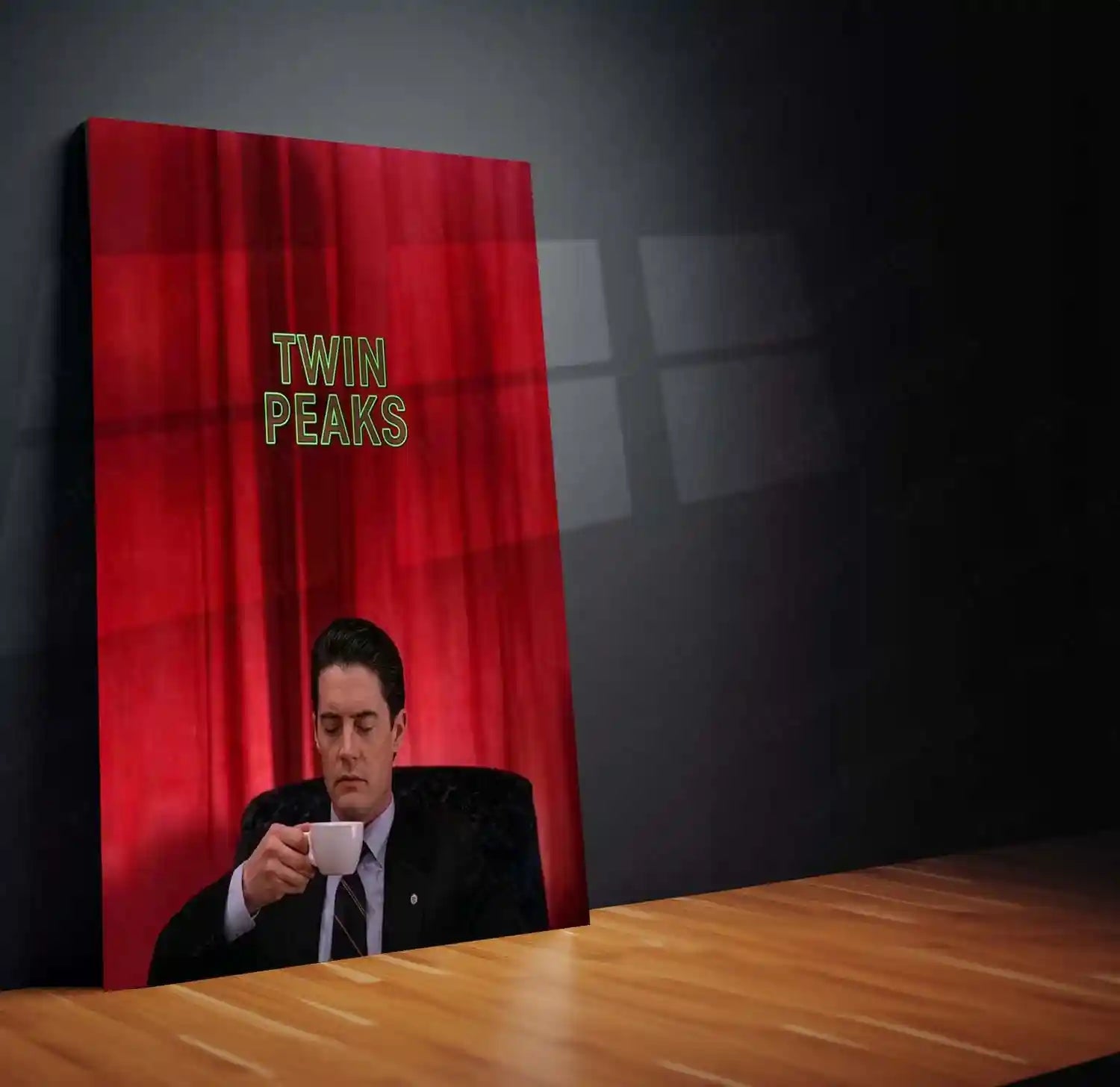 Movies & Series Metal Poster | Twin Peaks Metal Poster | Agent Cooper Coffee Scene Wall Art | Cult Classic Series Poster | Retro Mystery Decor - TURTLEWINGS