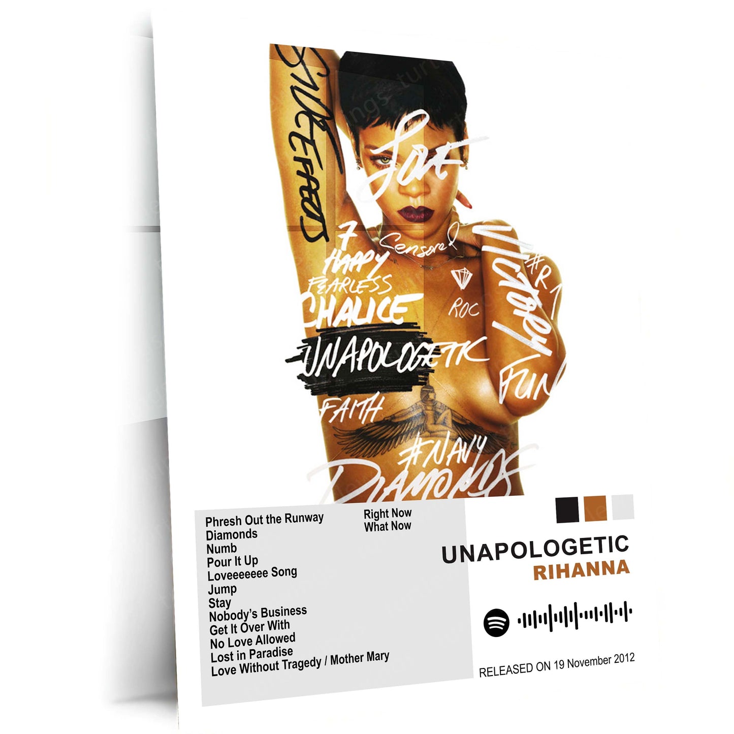 Rihanna – Complete Album Collection | Set of 11 | Set of 8 | Set of 4 | Premium Metal Poster Set
