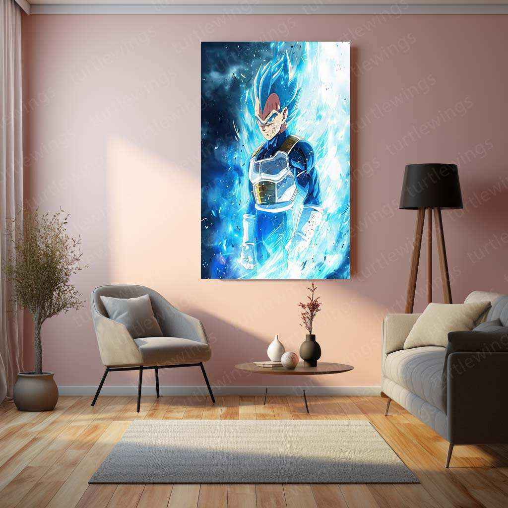Vegeta Metal Poster – Saiyan Prince Wall Art | dbz Anime Decor - TURTLEWINGS