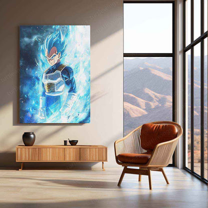 Vegeta Metal Poster – Saiyan Prince Wall Art | dbz Anime Decor - TURTLEWINGS