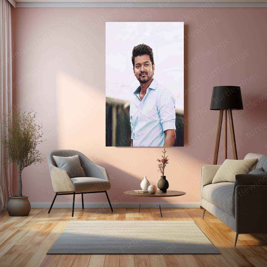 Vijay Thalapathy Metal Poster – Tamil Superstar Wall Art | Kollywood Icon Decor - TURTLEWINGS