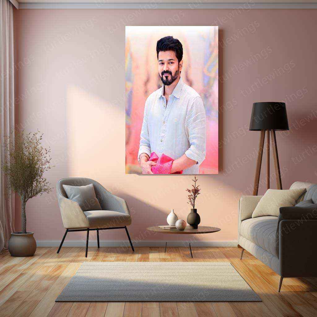 Vijay Thalapathy Metal Poster – Tamil Superstar Wall Art | Kollywood Icon Decor 2 - TURTLEWINGS