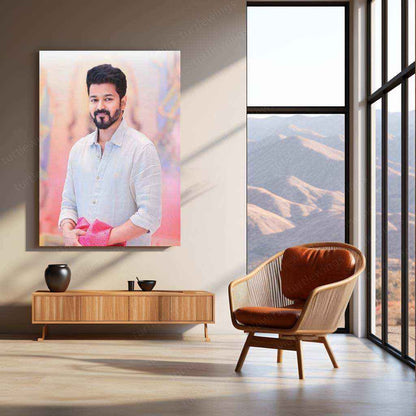 Vijay Thalapathy Metal Poster – Tamil Superstar Wall Art | Kollywood Icon Decor 2 - TURTLEWINGS