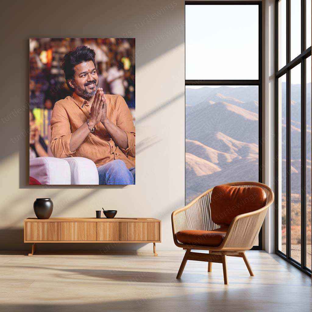 Vijay Thalapathy Metal Poster – Tamil Superstar Wall Art | Kollywood Icon Decor 3 - TURTLEWINGS