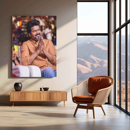 Vijay Thalapathy Metal Poster – Tamil Superstar Wall Art | Kollywood Icon Decor 3 - TURTLEWINGS