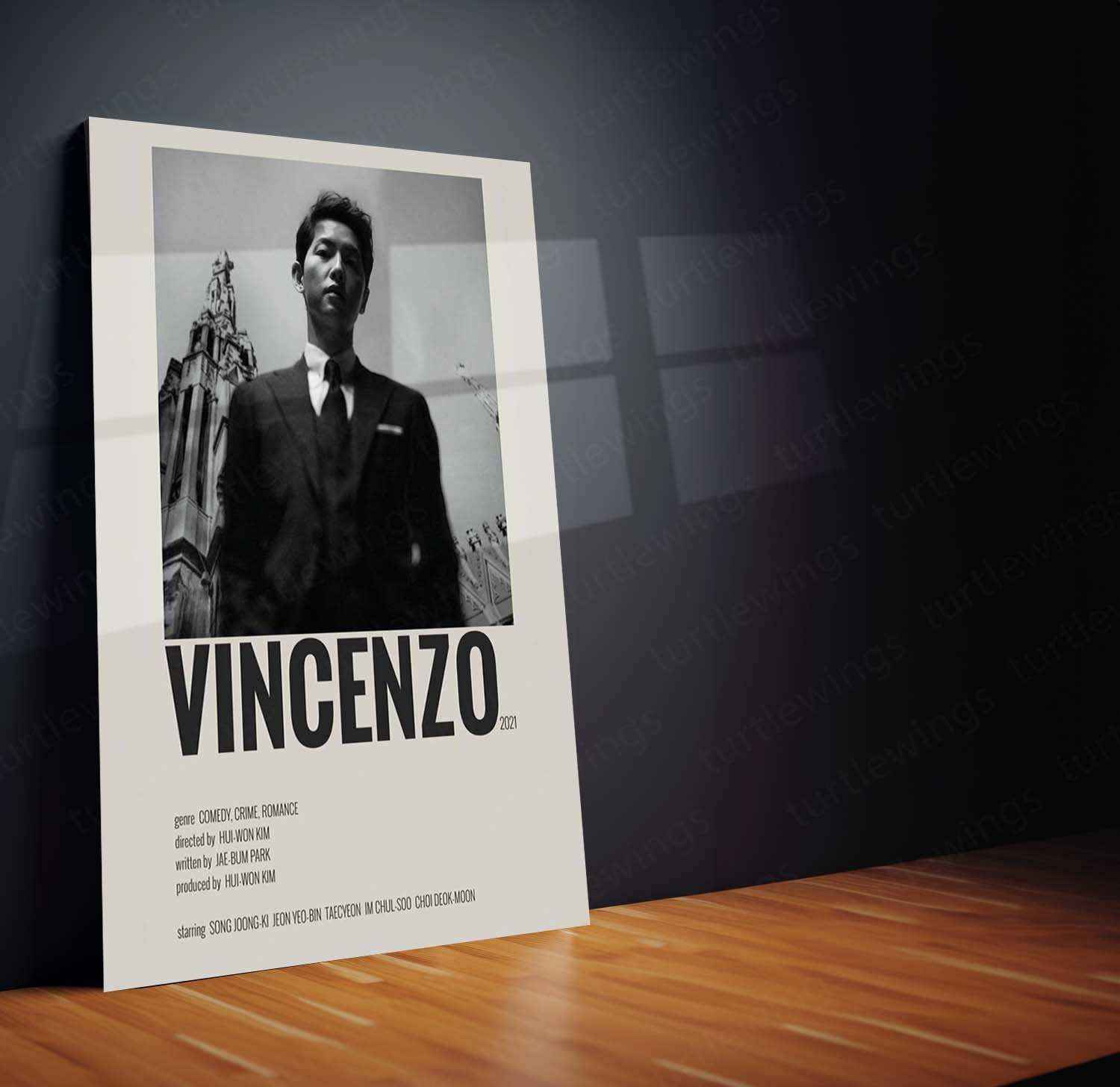 Vincenzo Metal Poster – A Tribute to Justice, Power & Mafia Prestige - TURTLEWINGS