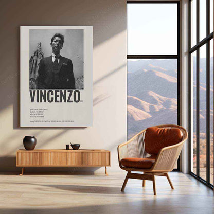 Vincenzo Metal Poster – A Tribute to Justice, Power & Mafia Prestige - TURTLEWINGS