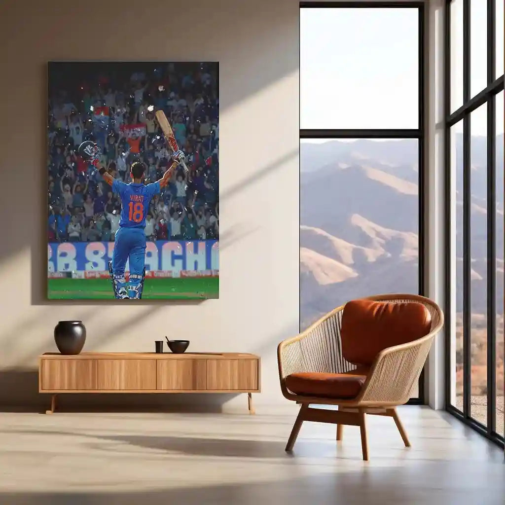 Cricket Metal Poster | Virat Kohli Metal Poster | Cricket Legend Wall Art - TURTLEWINGS