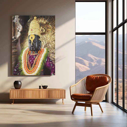 Vitthal Metal Poster – Divine Pandharpur Vithoba Wall Art | Spiritual Hindu Decor - TURTLEWINGS