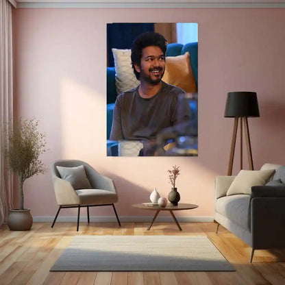 Vijay Thalapathy – Tamil Cinema Superstar Metal Poster | Tollywood Wall Frame 010 - TURTLEWINGS