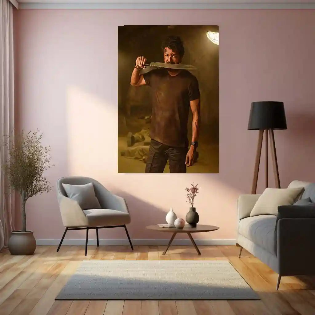Vijay Thalapathy – Tamil Cinema Superstar Metal Poster | Tollywood Wall Frame 08 - TURTLEWINGS