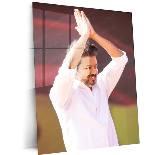 Vijay Thalapathy – Tamil Cinema Superstar Metal Poster | Tollywood Wall Frame 09 - TURTLEWINGS