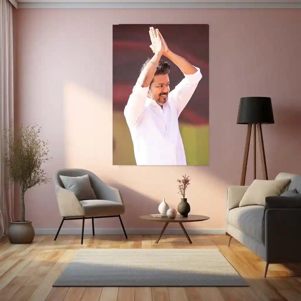Vijay Thalapathy – Tamil Cinema Superstar Metal Poster | Tollywood Wall Frame 09 - TURTLEWINGS