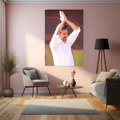 Vijay Thalapathy – Tamil Cinema Superstar Metal Poster | Tollywood Wall Frame 09 - TURTLEWINGS