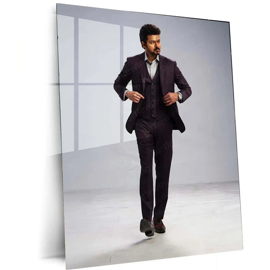 Vijay Thalapathy – Tamil Cinema Superstar Metal Poster | Tollywood Wall Frame - TURTLEWINGS
