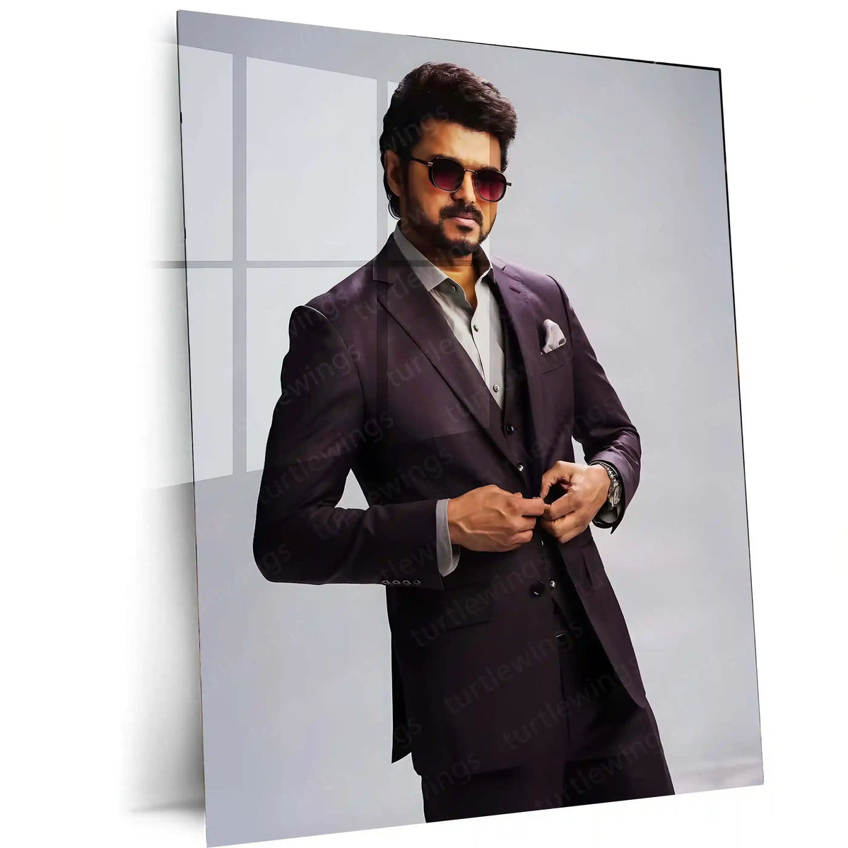 Vijay Thalapathy – Tamil Cinema Superstar Metal Poster | Tollywood Wall Frame 01 - TURTLEWINGS
