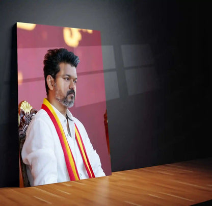 Vijay Thalapathy – Tamil Cinema Superstar Metal Poster | Tollywood Wall Frame 02 - TURTLEWINGS