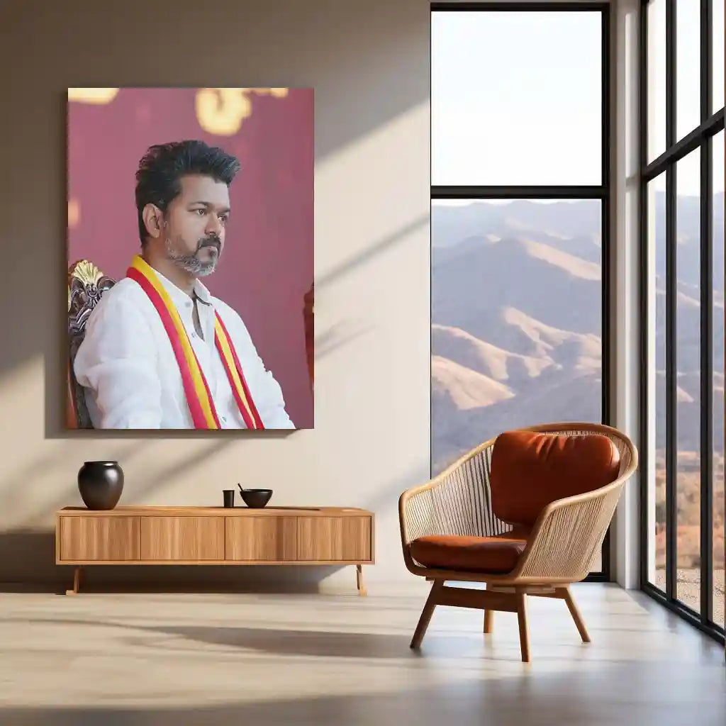 Vijay Thalapathy – Tamil Cinema Superstar Metal Poster | Tollywood Wall Frame 02 - TURTLEWINGS