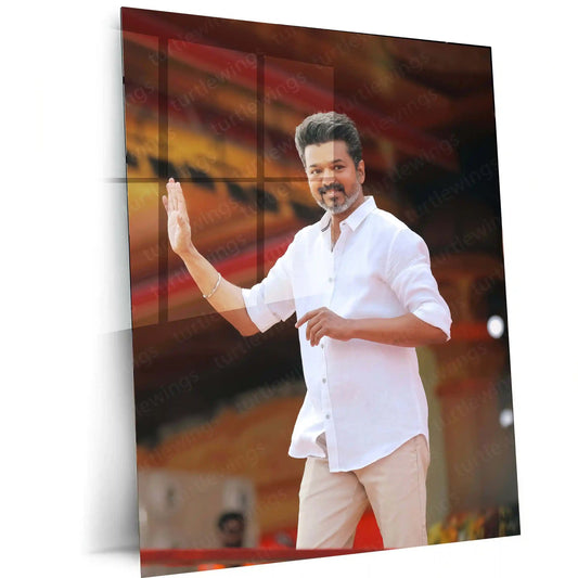 Vijay Thalapathy – Tamil Cinema Superstar Metal Poster | Tollywood Wall Frame 03 - TURTLEWINGS