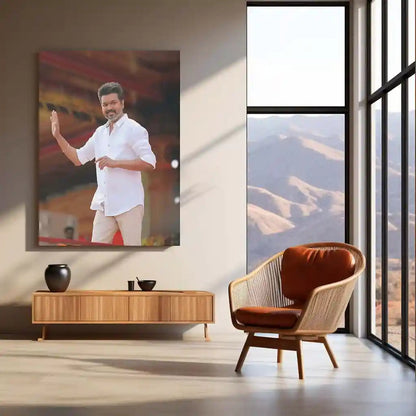 Vijay Thalapathy – Tamil Cinema Superstar Metal Poster | Tollywood Wall Frame 03 - TURTLEWINGS