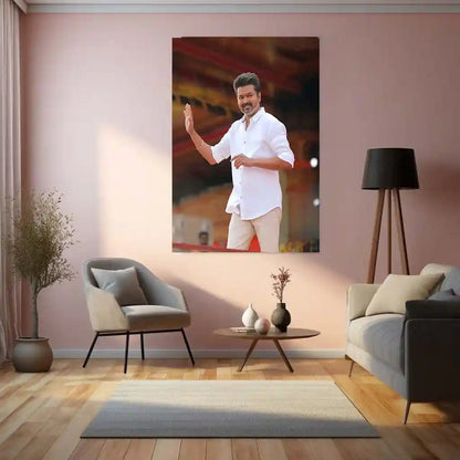 Vijay Thalapathy – Tamil Cinema Superstar Metal Poster | Tollywood Wall Frame 03 - TURTLEWINGS