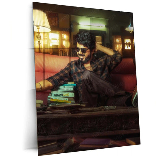 Vijay Thalapathy – Tamil Cinema Superstar Metal Poster | Tollywood Wall Frame 04 - TURTLEWINGS