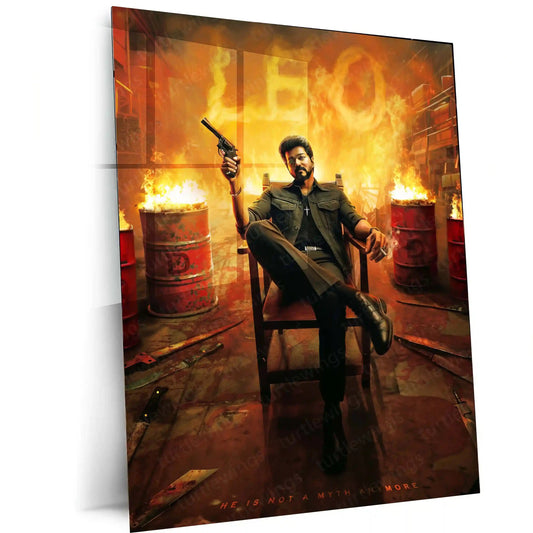 Vijay Thalapathy – Tamil Cinema Superstar Metal Poster | Tollywood Wall Frame 06 - TURTLEWINGS