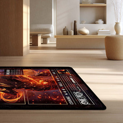 Black Leg Sanji Anime Area Flat Rug | Fire Power Character Floor Mat | One Piece Inspired Gaming Flat Rug for Bedroom, Otaku Room & Anime Setup Decor