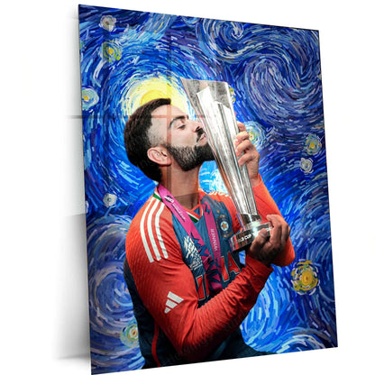 Cricket Metal Poster | Virat Kohli Metal Poster – Iconic Cricket Legend Wall Art 7 - TURTLEWINGS